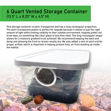 Load image into Gallery viewer, 6 Quart Vented Storage Container with text on a white background
